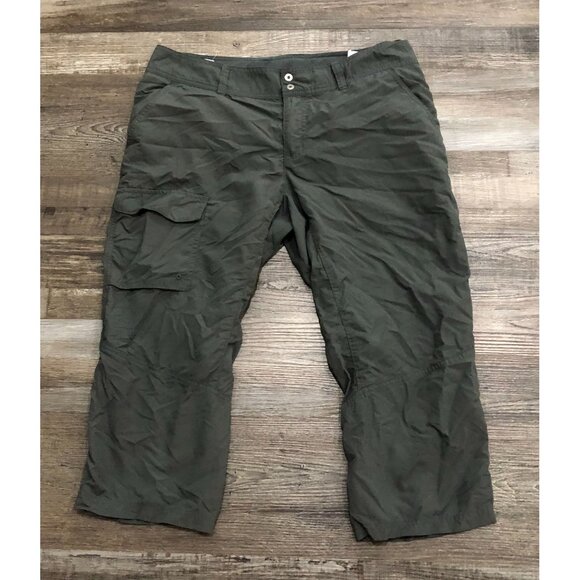 Columbia PFG Womens Size 10 Gray Coverdale Crop Pant 20" Hiking Fishing Pocket - Picture 1 of 6